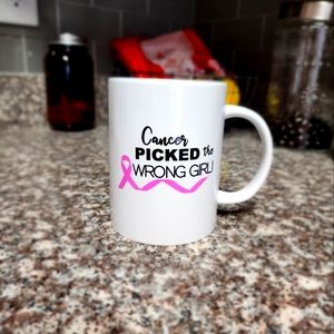 NEW Cancer Picked the Wrong Girl Coffee Cup